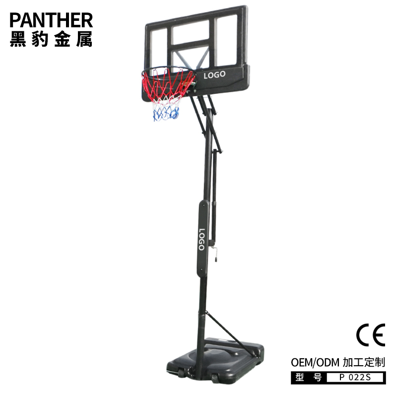 P022S成人可移動手搖升降便攜式籃球架